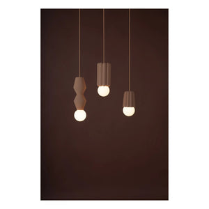 Schneid Studio - Stucco 2 Ceramic Pendant Lamp | Brown