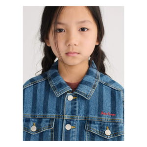 Bobo Choses - Striped Denim Organic Cotton Jacket | Blue