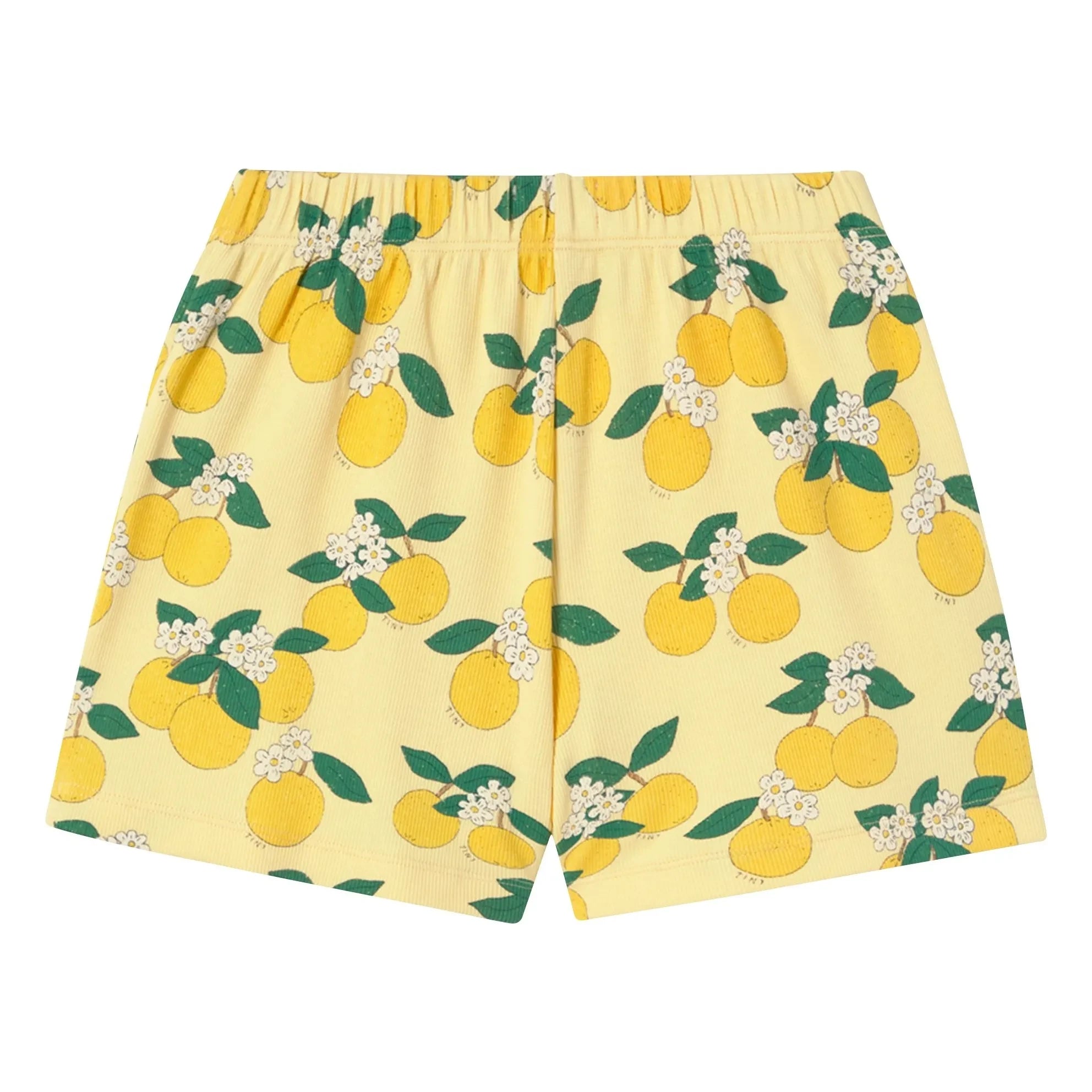 Tinycottons - Orange Organic Cotton Ribbed Shorts | Light Yellow