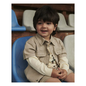 Copenhagen Colors - Organic Cotton Twill Safari Shirt | Beige