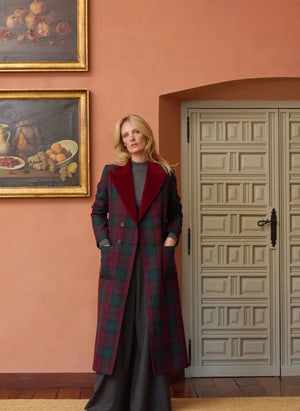 Maria de la Orden - Carreaux César Coat | Burgundy
