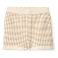 Copenhagen Colors - Organic Cotton Jacquard Check Shorts | Beige Pink