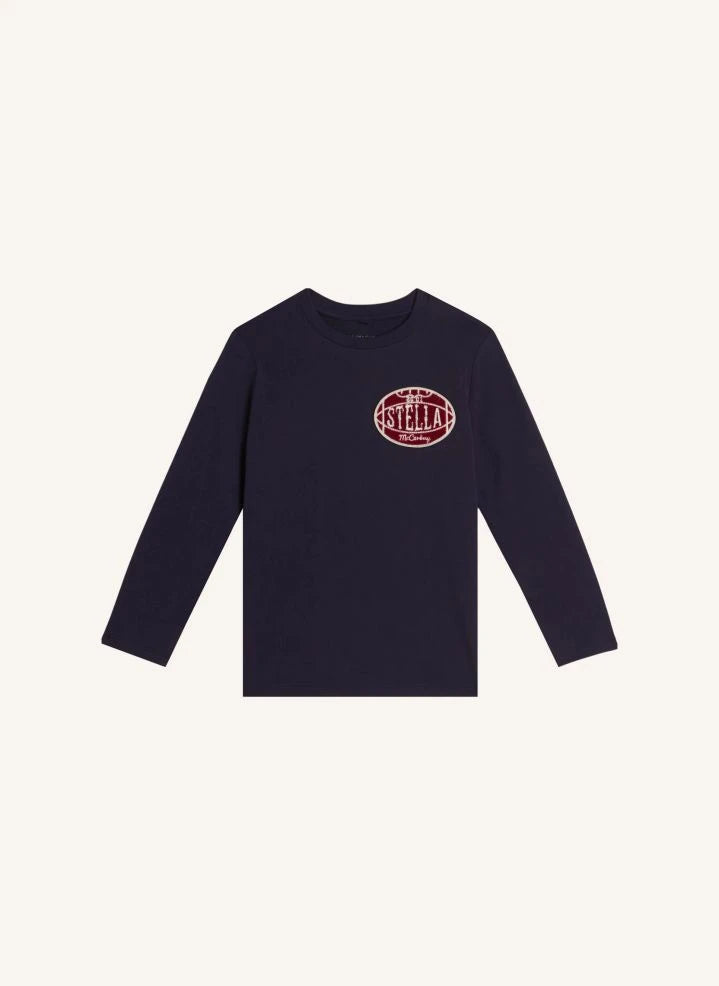 Stella McCartney Kids - Stella Organic Cotton Balloon T-Shirt | Dark Blue