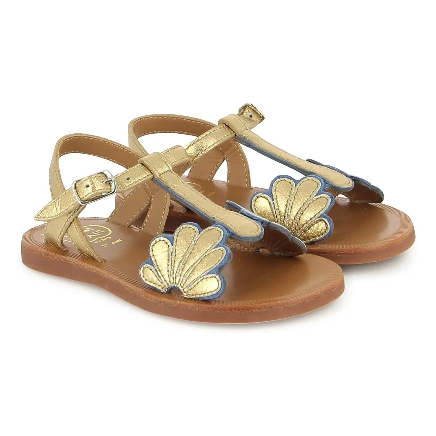 Pom d'Api - Plagette Bloom Sandals | Gold