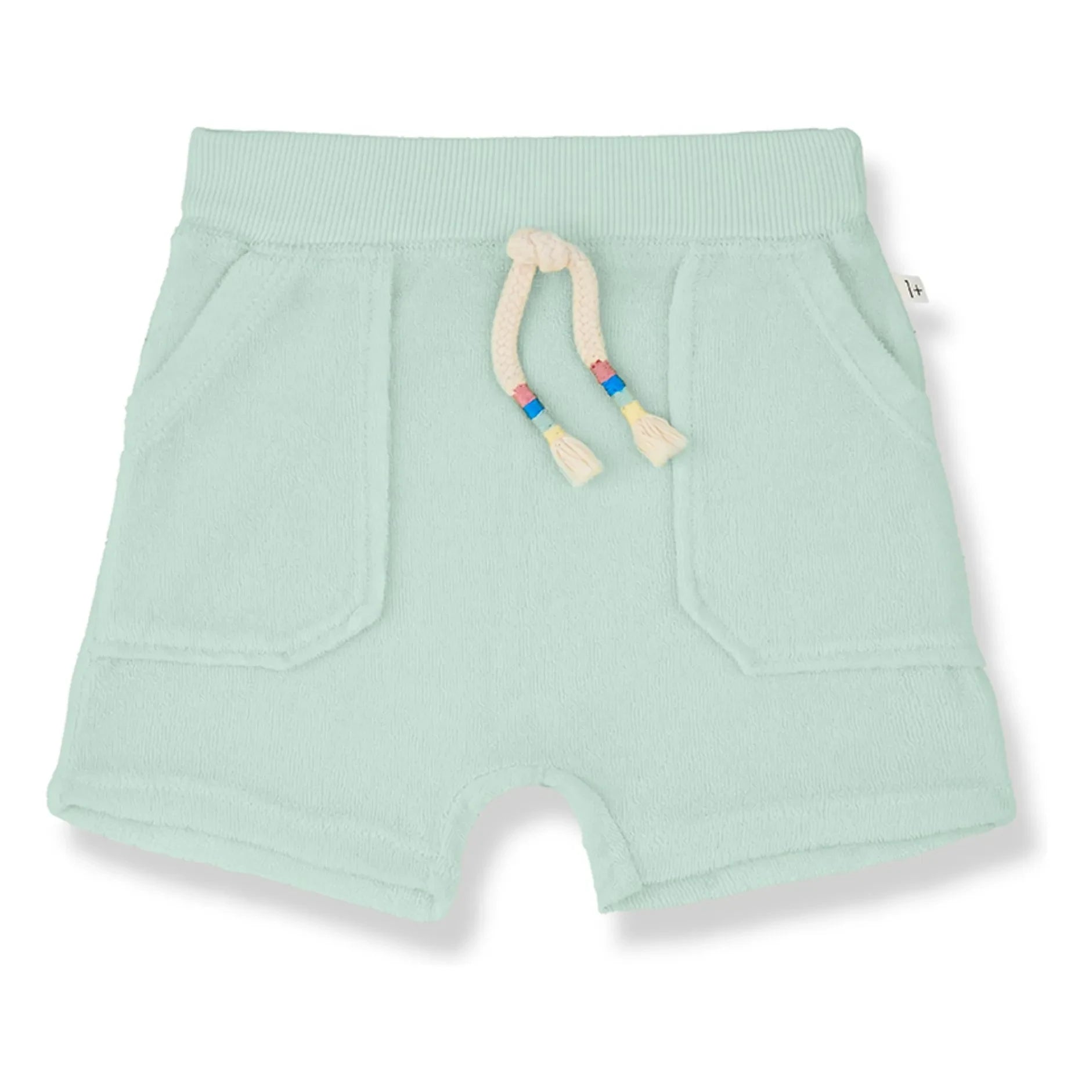 1+ in the family - Buger Towel Shorts | Almond Green