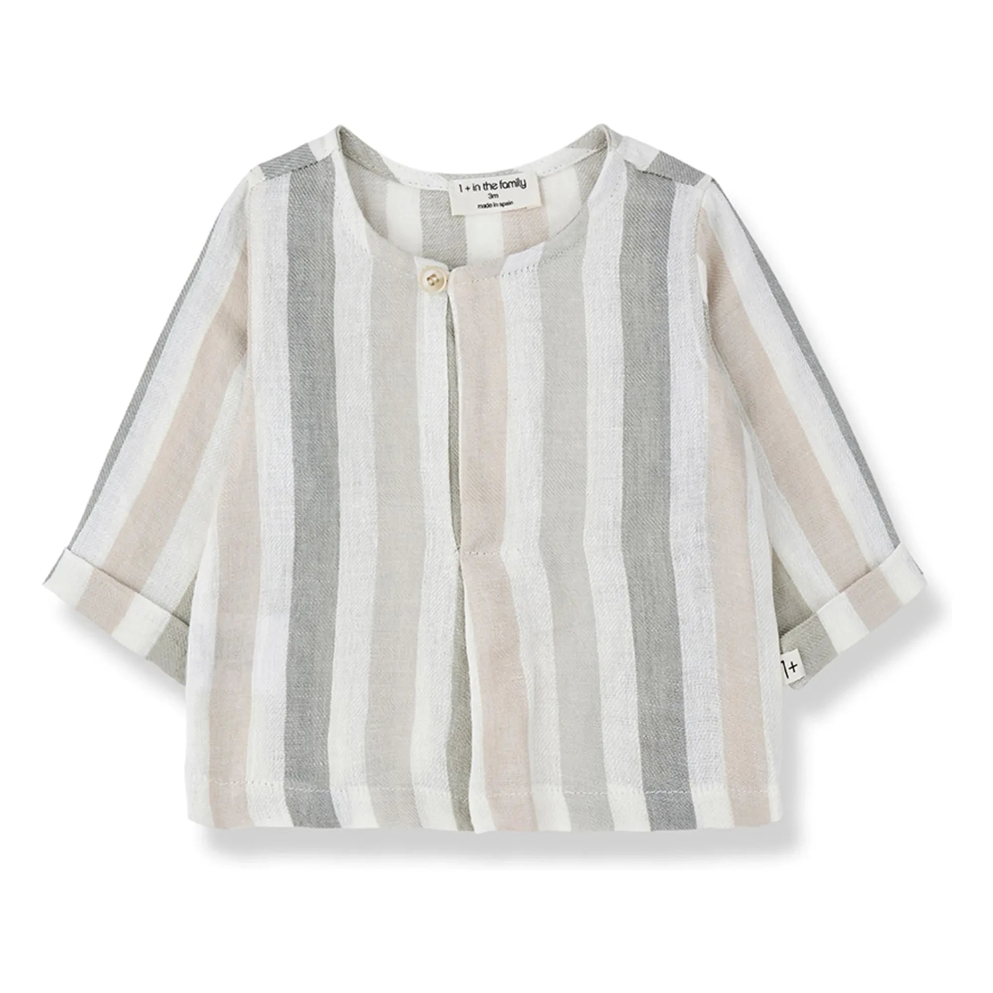 1+ in the family - Casavells Striped Linen Shirt | Ecru