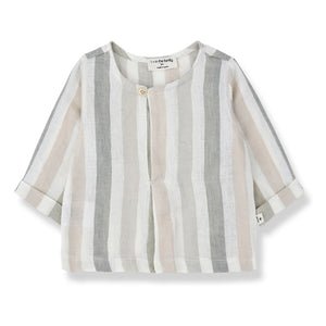 1+ in the family - Casavells Striped Linen Shirt | Ecru