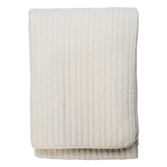 Madam Stoltz - Quilted Cotton Bedspread | White