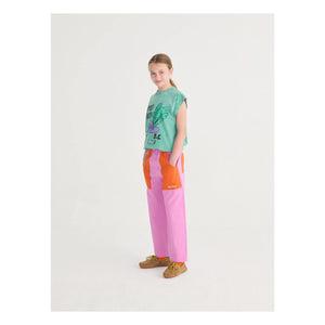 Bobo Choses - Color Block Organic Cotton Pants | Purple