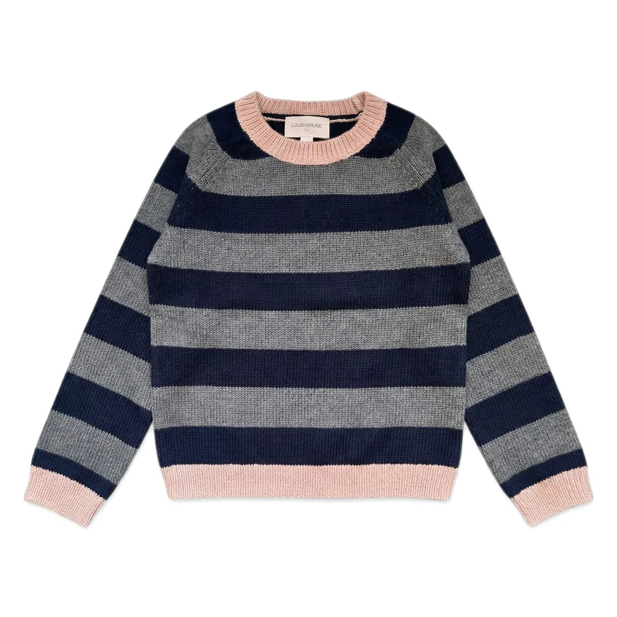 Louis Louise - Striped Reindeer Sweater | Gray