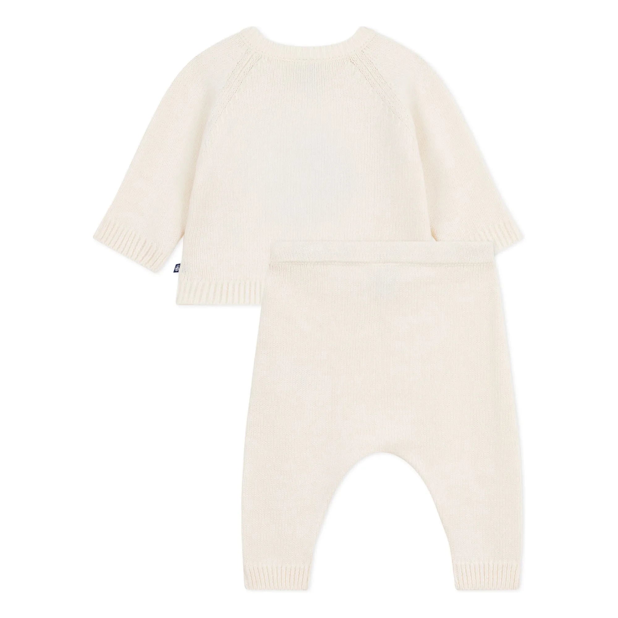 Petit Bateau - Penguin Wool Sweater and Leggings Set | Off-White