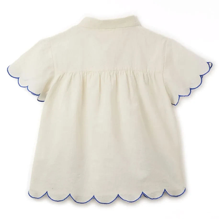 Fabula - Floral Embroidered Shirt | White