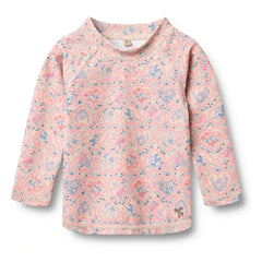 Wheat - Dilan Fleuri Recycled Fiber UV Protection T-Shirt | Light Pink