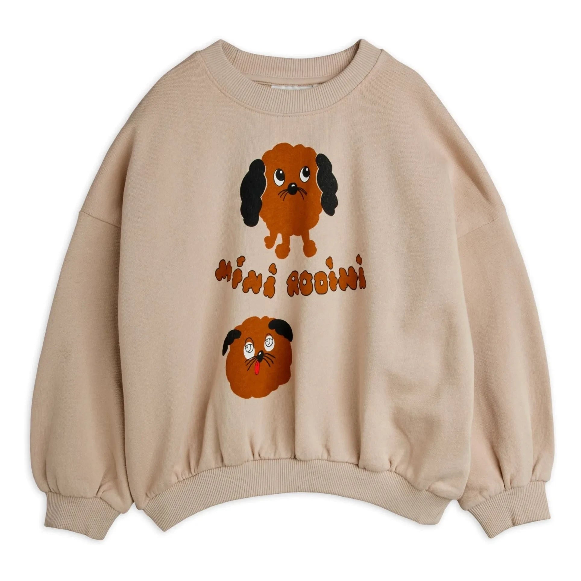 Mini Rodini - Organic Cotton Dog Sweatshirt | Heather Gray