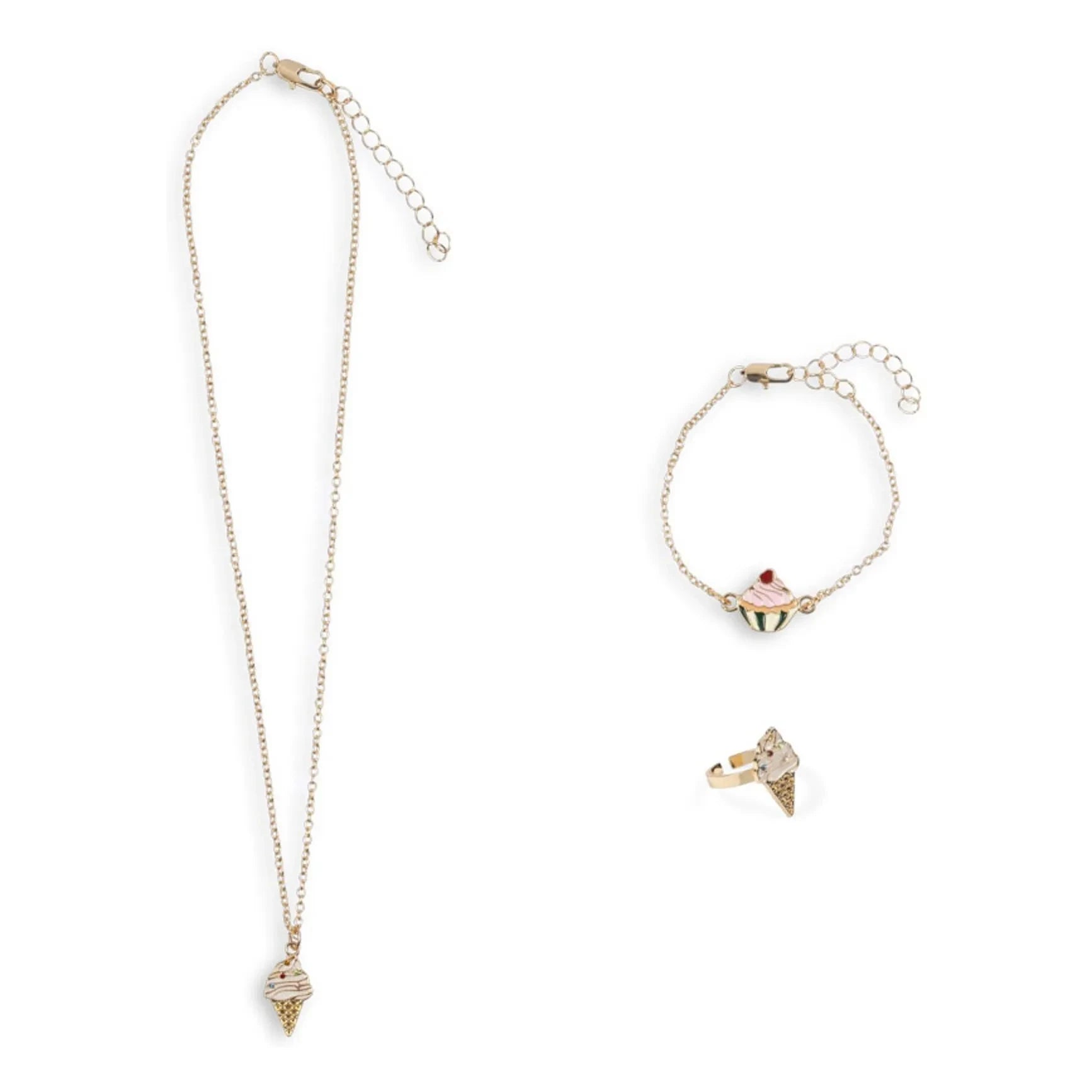 Konges Sløjd - Necklace, Bracelet, and Ring Set Glaces | Gold