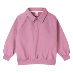 Gray Label - Organik pamuklu polo yaka sweatshirt | Pembe