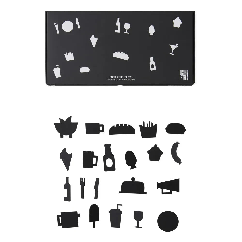 Design Letters - Message Board Food Icons - Set of 21