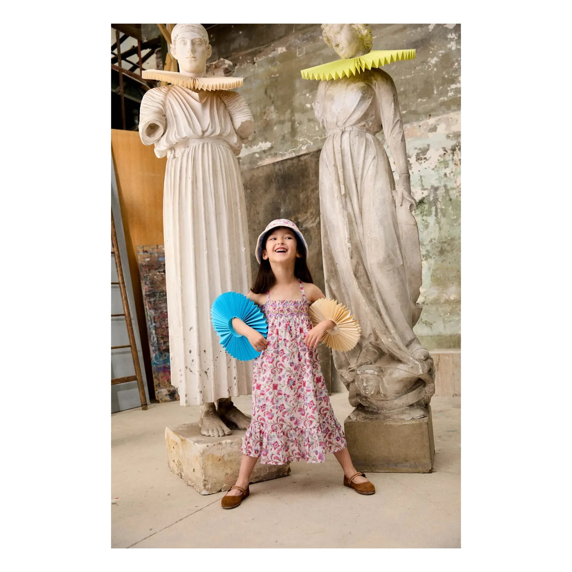 Louise Misha - Marceline Fleurie Organic Cotton Strapless Dress | Pink