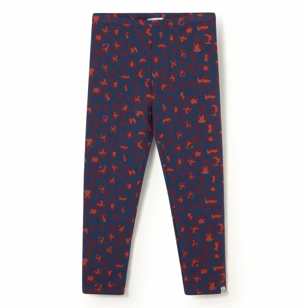 Cozmo - Organic Cotton Leopard Leggings | Navy Blue