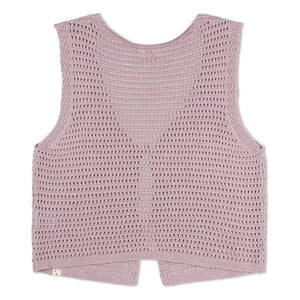 Matona - Sleeveless Knotted Organic Cotton Vest | Lavender