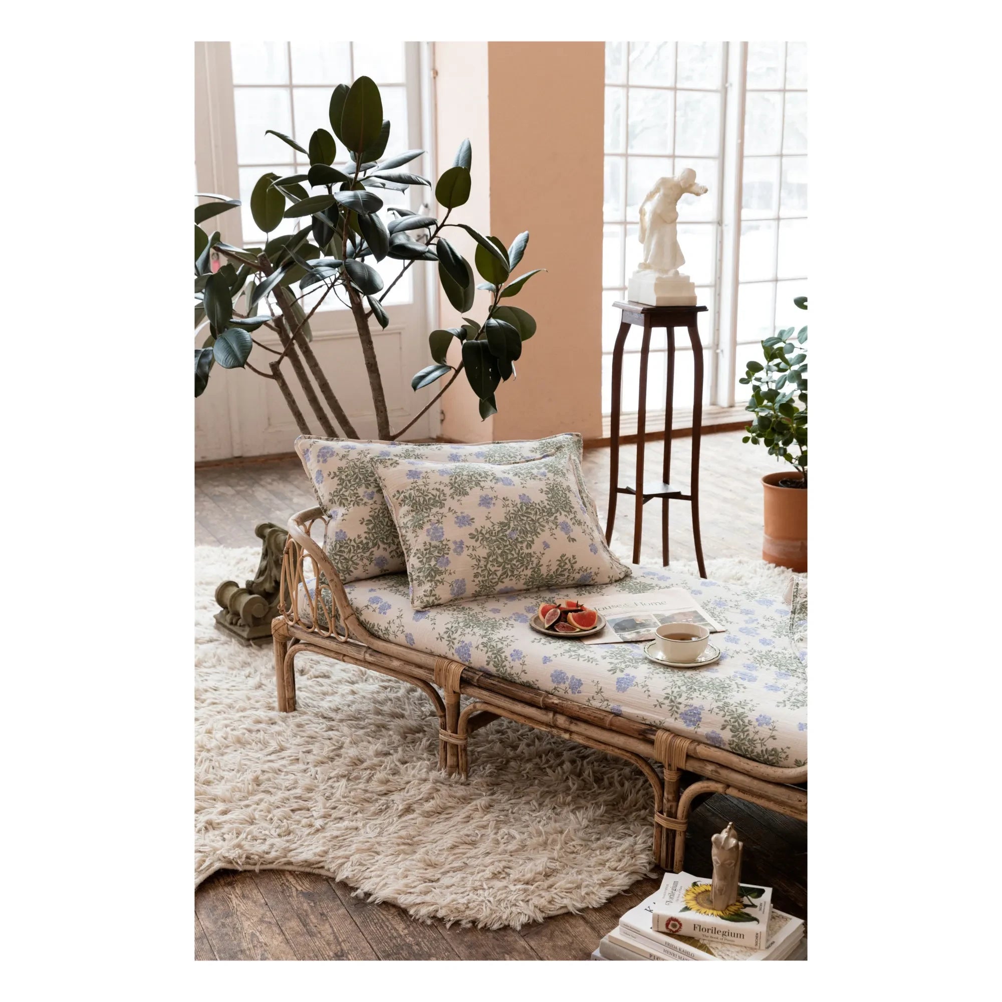 garbo&friends - Blue Plumbago Organic Cotton Fitted Sheet