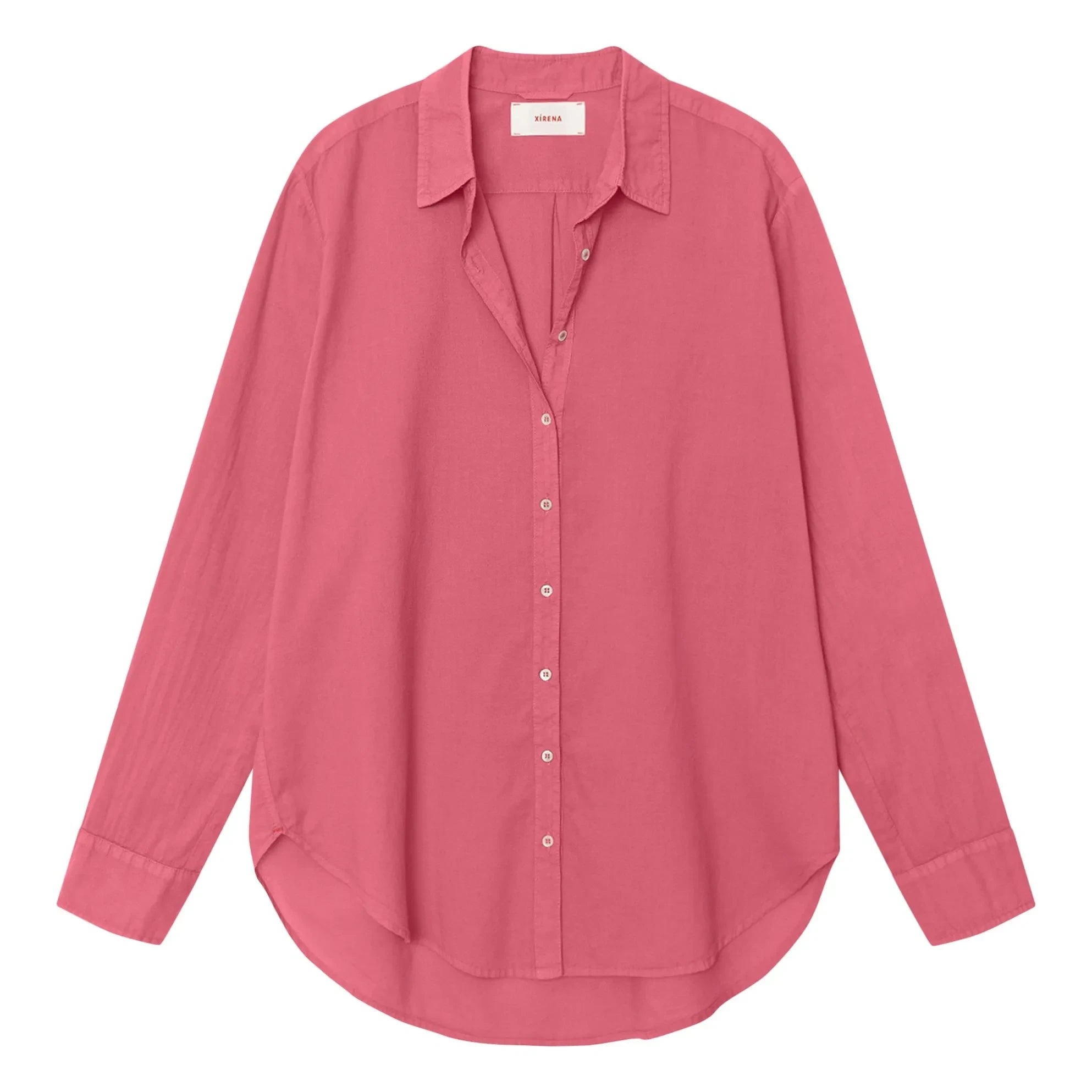 Xirena - Beau Cotton Poplin Shirt | Raspberry