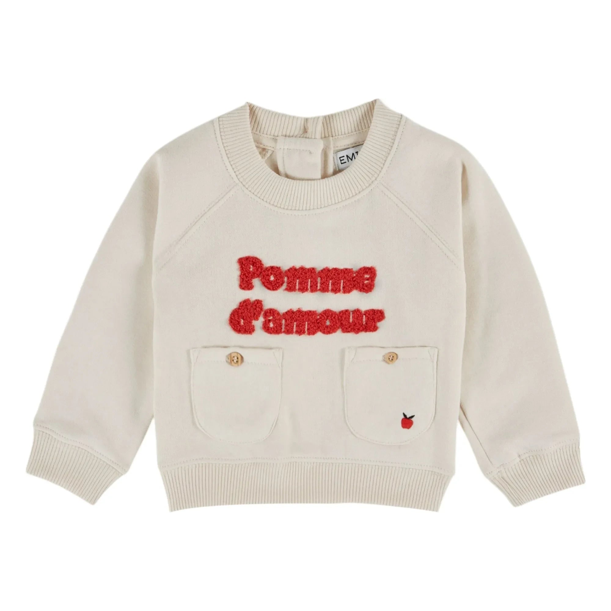 Emile et Ida - Pomme d'Amour Sweatshirt Organic Cotton | Cream