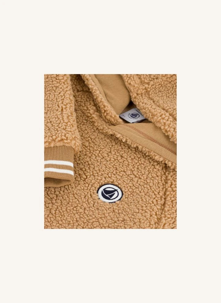 Petit Bateau - Sherpa-style sweatshirt | Camel