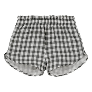 Studio Bohème - Georgette Gingham Organik Pamuklu Gazlı Şort | Siyah