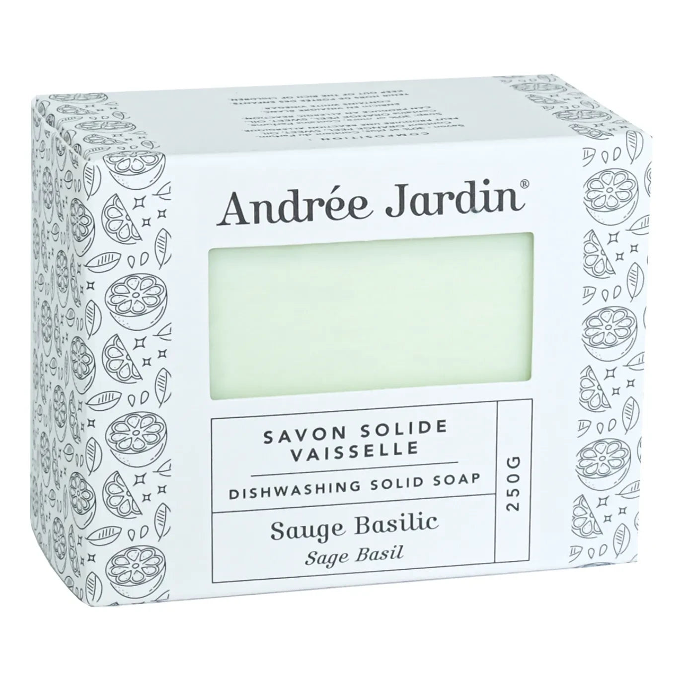 Andrée Jardin - Solid Dish Soap - Sage Basil | White