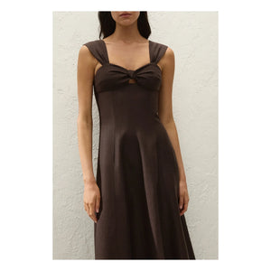 Faithfull the Brand - Pallida Linen and Cotton Dress | Brown