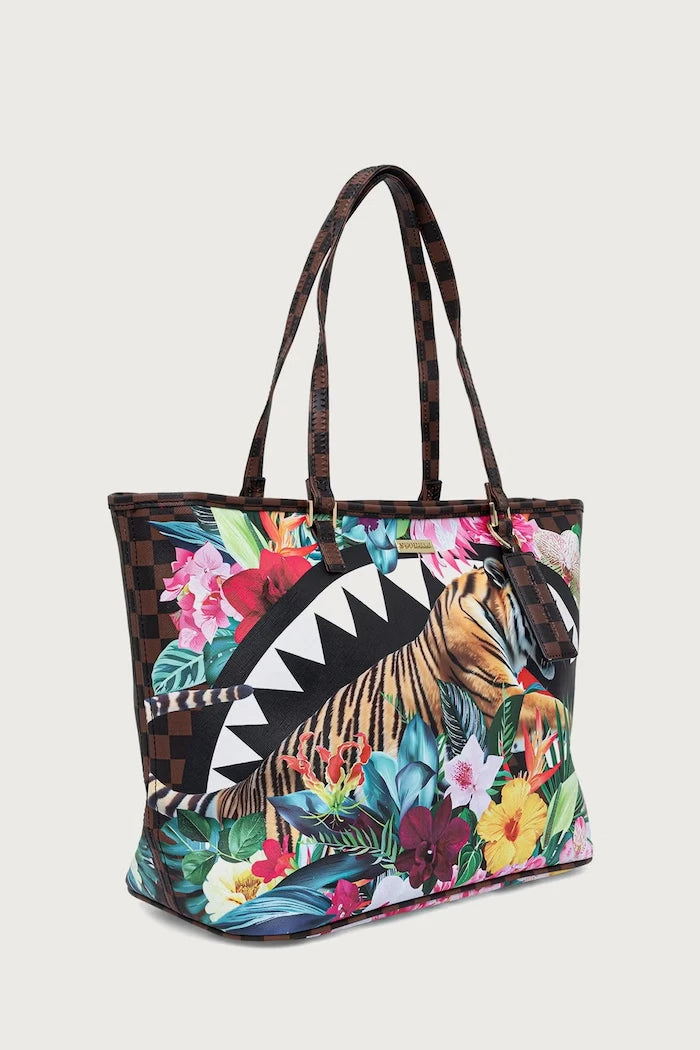 Sprayground - Black Women's Tote Bag with Forest Print 910T9391NSZ