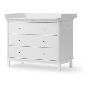 Oliver Furniture - Ahşap 3 çekmeceli alt değiştirme dolabı | Beyaz