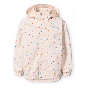 Molo - Waiton Cœurs Recycled Fiber Raincoat | Pale Pink