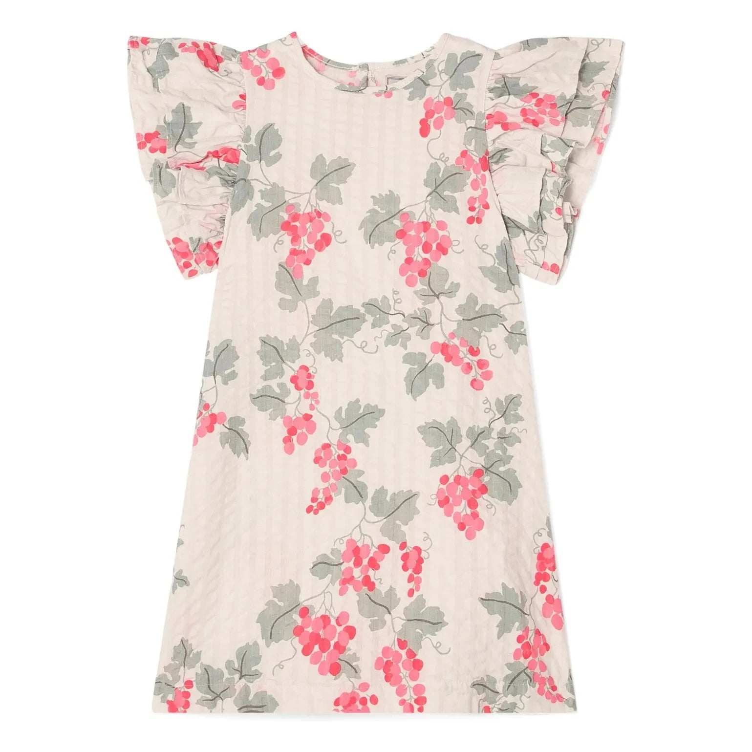 garbo&friends - Raisin Volant Embroidered Dress | Ecru