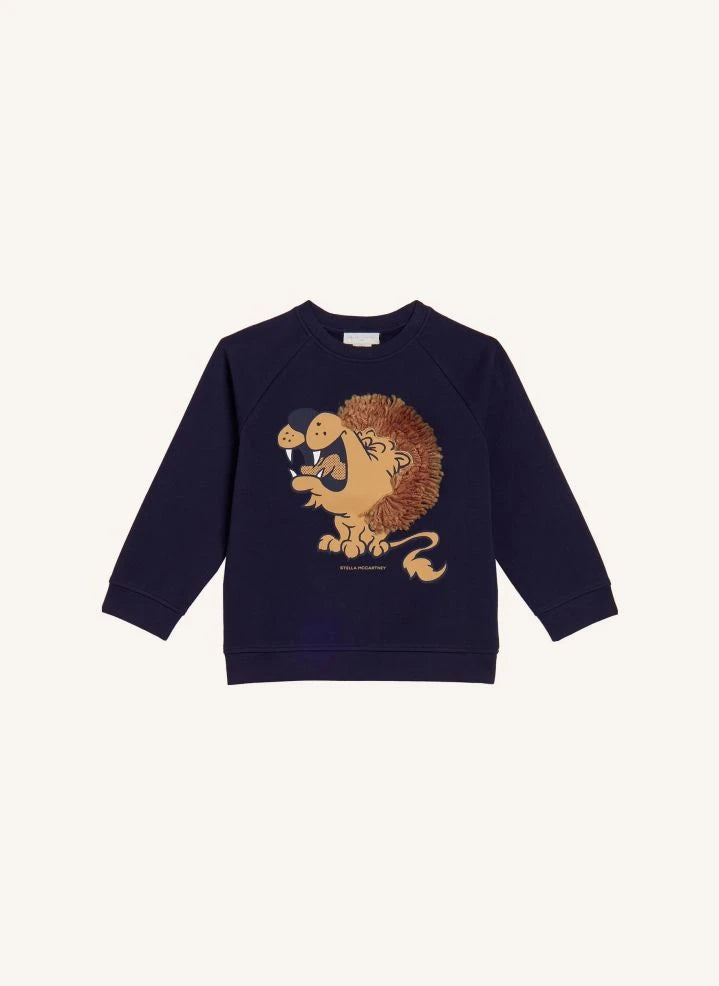 Stella McCartney Kids - Lion Sweatshirt | Dark Blue