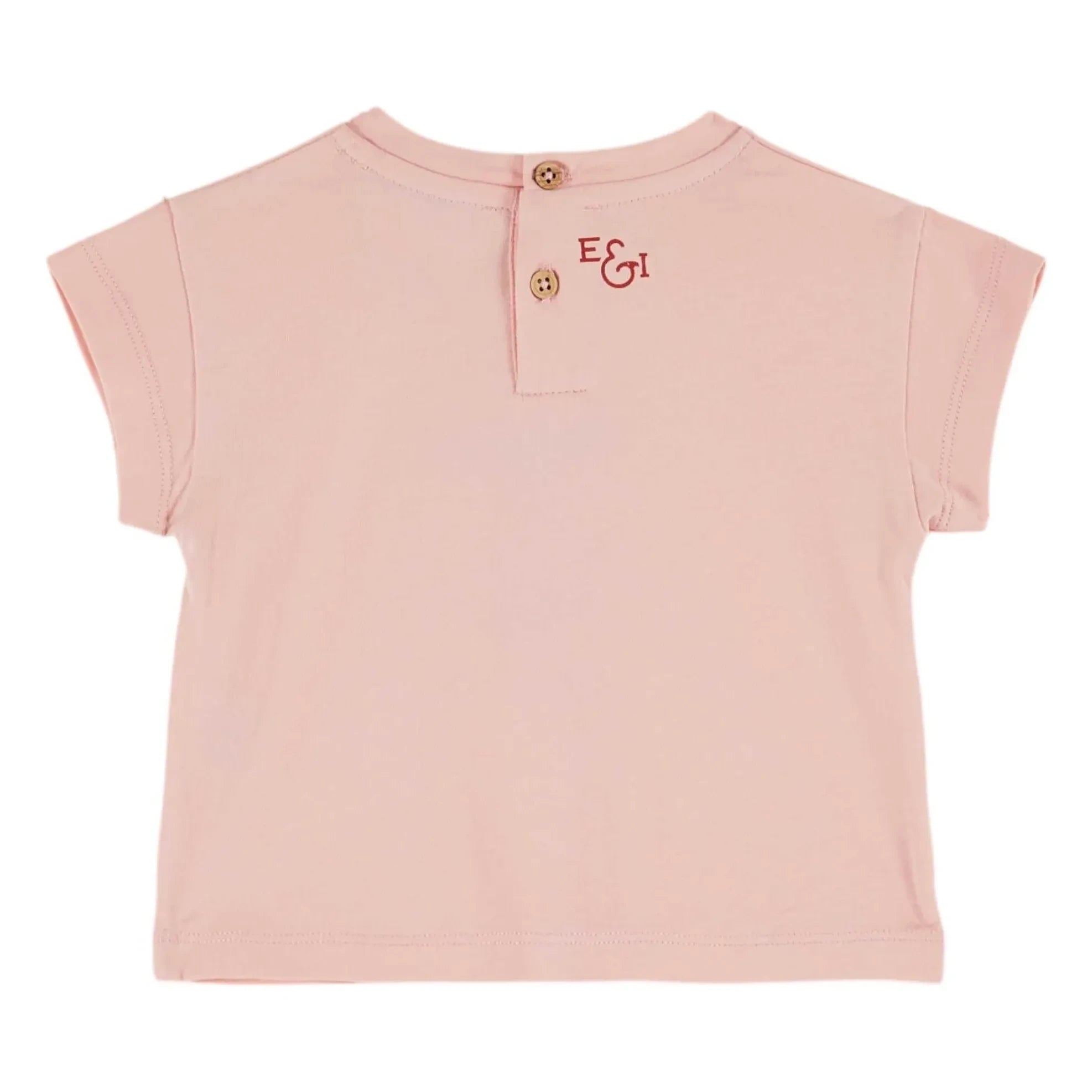 Emile et Ida - Simple Pink Fruit Organic Cotton T-Shirt