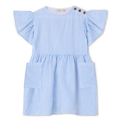 Fliink - Striped Cha Cha Dress | Light Blue