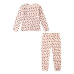 Rylee + Cru - Holly Berry Organic Cotton Pajama Set | Powder Pink