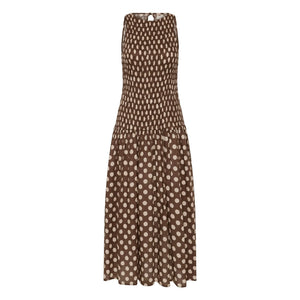 Faithfull the Brand - Luisa Polka Dot Cotton Dress | Chocolate