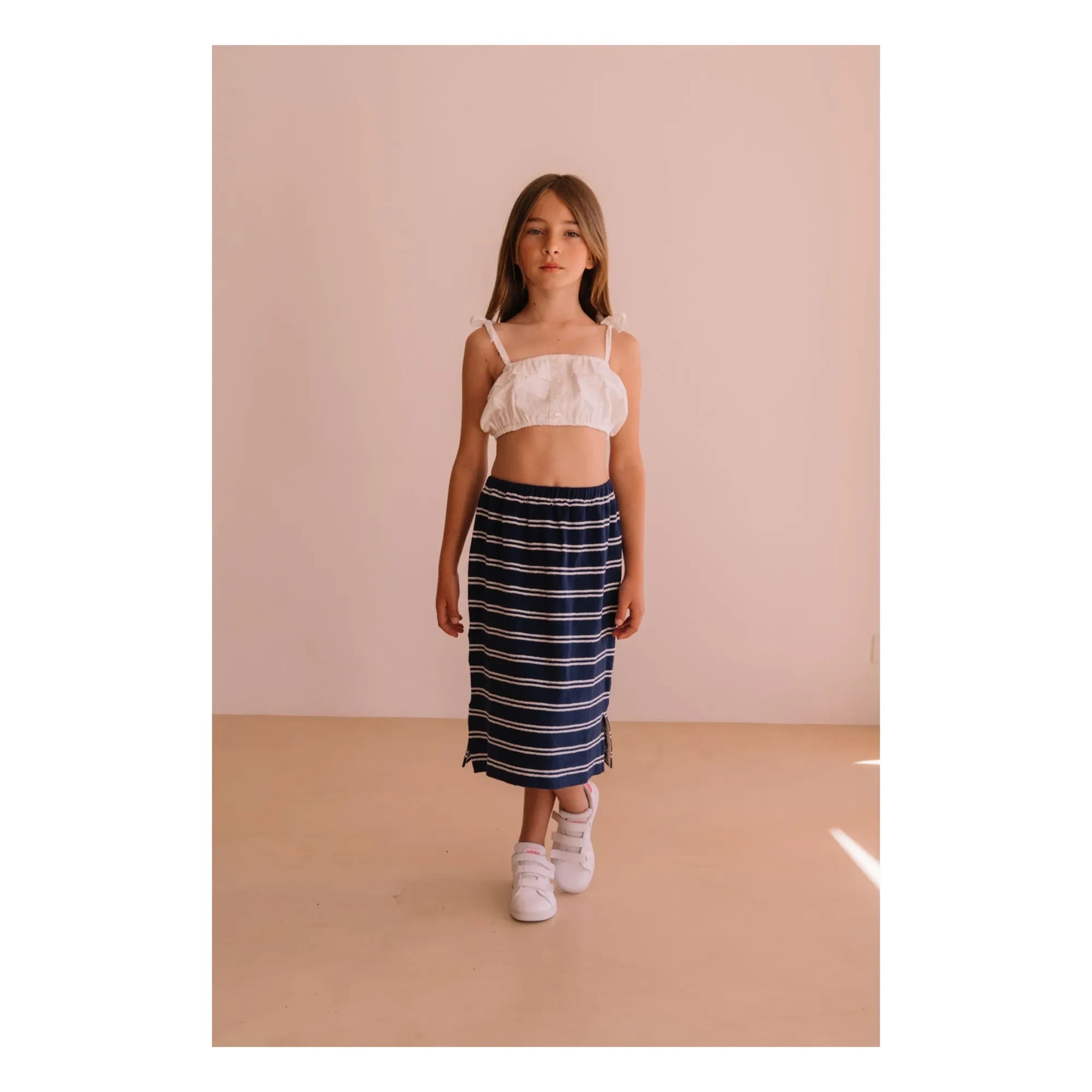 We Are Kids - Mandy Organic Cotton Embroidered Crop Top | White