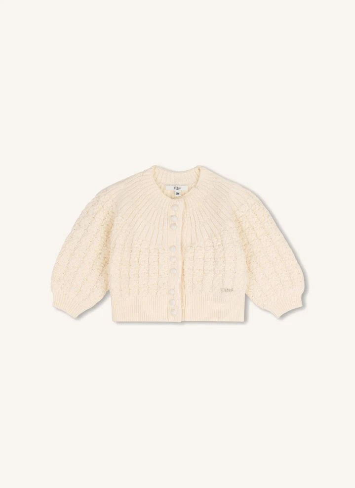 Chloé - Organic cotton baby cardigan | Chalk