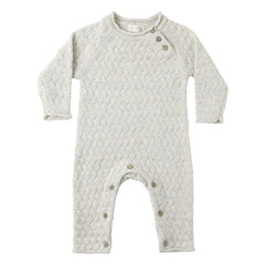 Quincy Mae - Organic Cotton Knit Romper | Light Blue