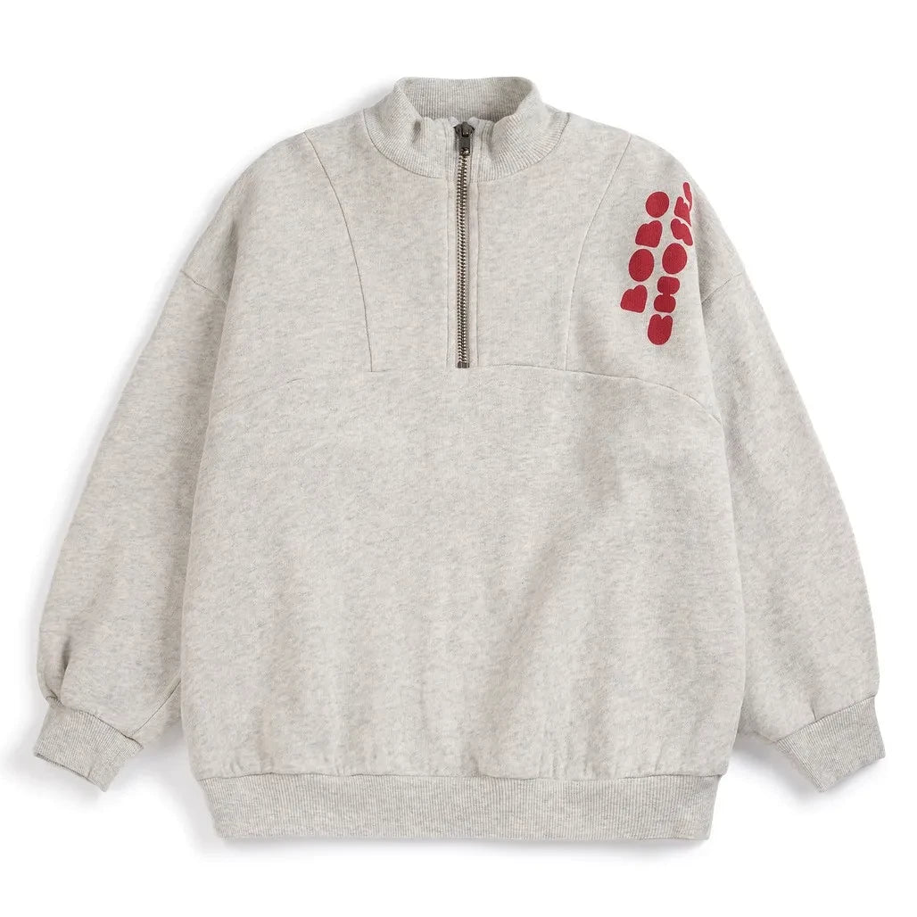 Bobo Choses - Bobo Choses Zip-Up Sweatshirt Organic Cotton | Heather Grey