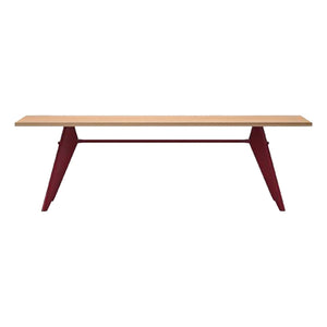 Vitra - EM Table - Japanese Red Pedestal - Jean Prouvé, 1950 | Oak