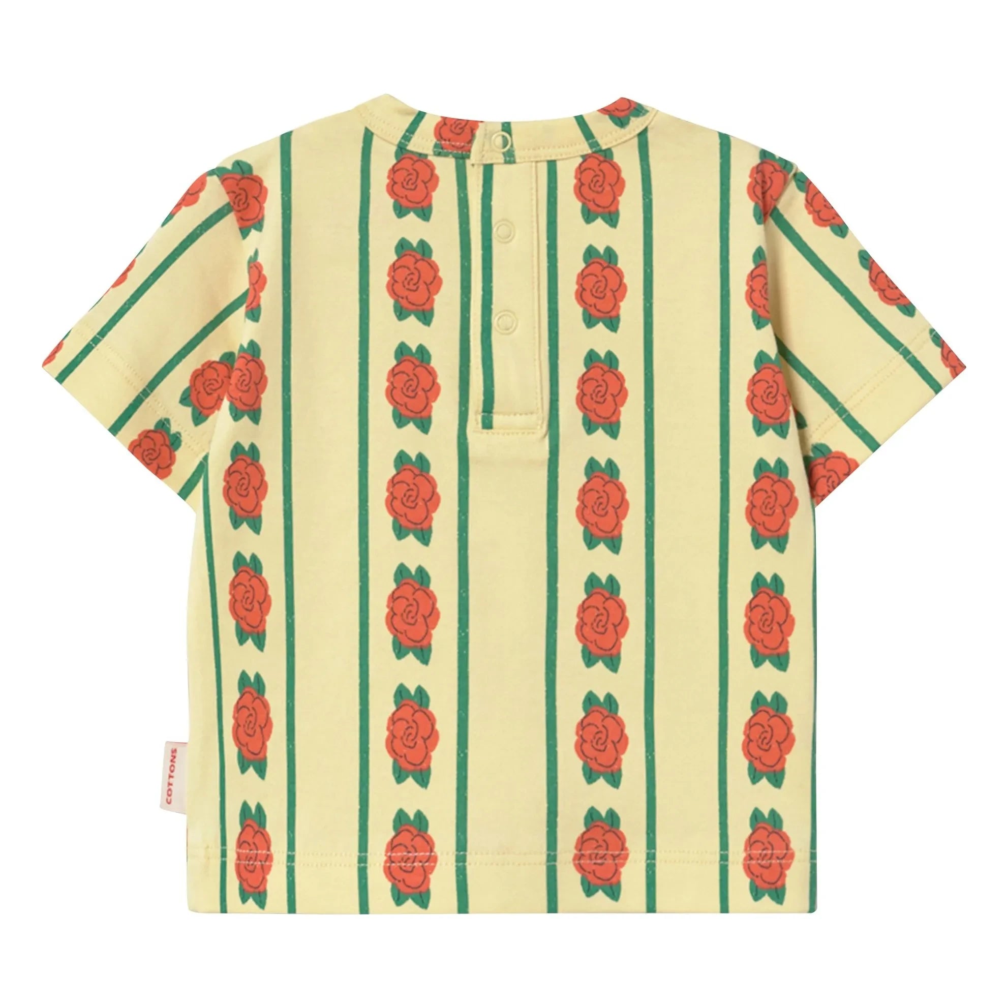 Tinycottons - Roses Organic Cotton T-shirt | Pale Yellow