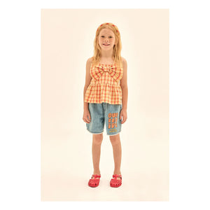Jelly Mallow - Carreaux Knot Top | Yellow