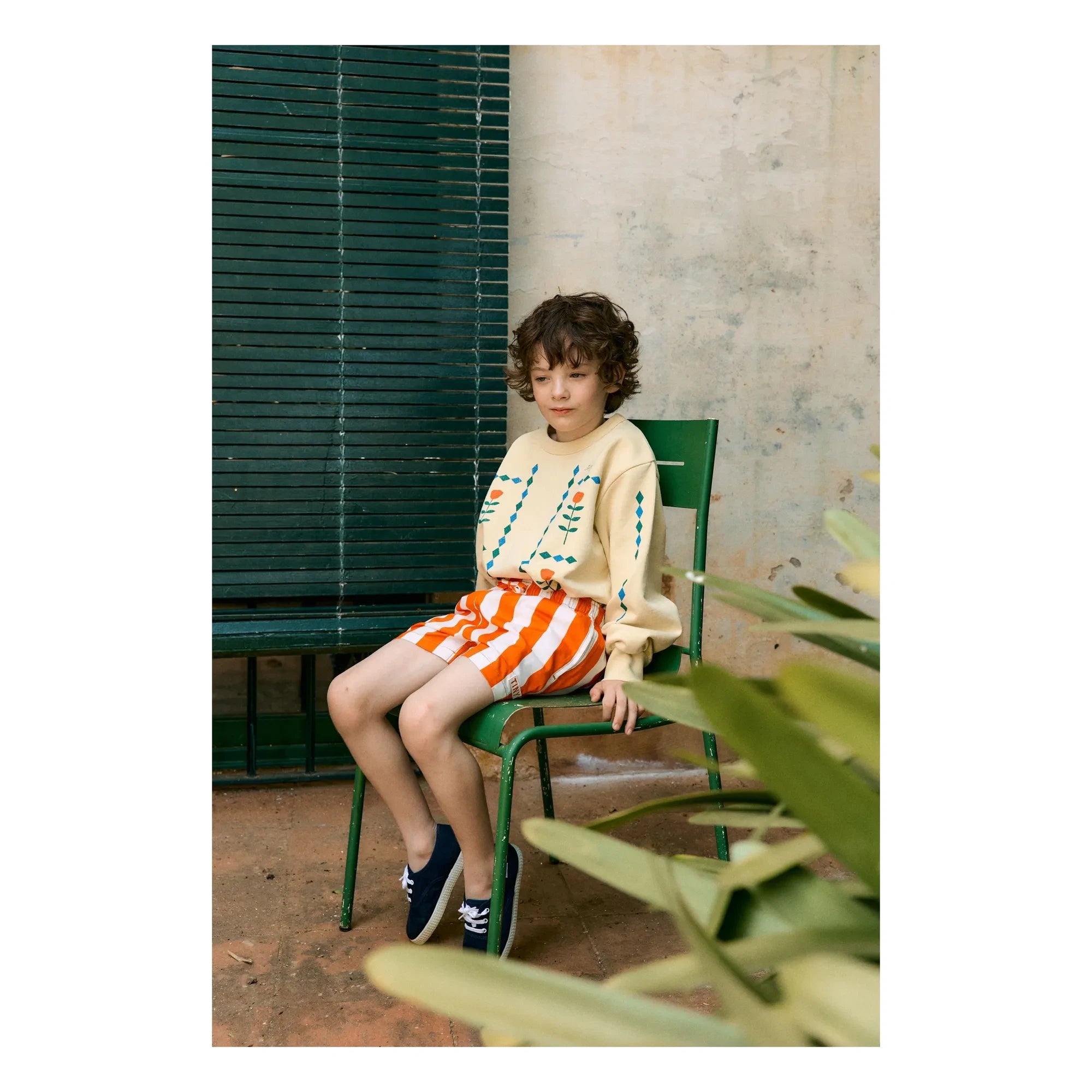 Tinycottons - Striped Dimi Shorts | Red