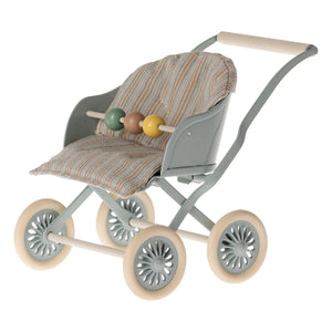 Maileg - Baby Stroller | Gray Blue