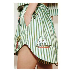 Alémais - Bisou Organic Cotton Shorts | Green